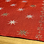 Red embroidered Christmas tablecloth with stars