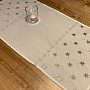 Embroidered Christmas tablecloth white with stars