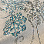 Embroidered Christmas tablecloth blue-silver