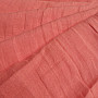 Linen fabric - pink CORAL