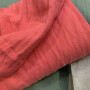 Linen fabric - pink CORAL