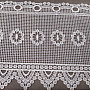 Luxury embroidered curtain GERSTER for a stained glass window with a flower 263/023/0001