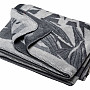 Cotton blanket BAMBOO gray leaves 2218/90