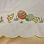 Embroidered tablecloths and scarves CHICKEN yellow