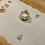 Embroidered tablecloths and scarves CHICKEN yellow