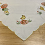 Embroidered tablecloths and scarves CHICKEN yellow