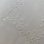 Embroidered cover FLOWERS white 40x40