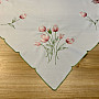 Embroidered tablecloth and oval embroidered TULIPS