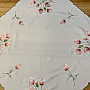 Embroidered tablecloth and oval embroidered TULIPS