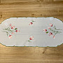 Embroidered tablecloth and oval embroidered TULIPS