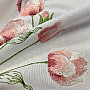 Embroidered tablecloth and oval embroidered TULIPS