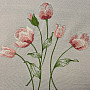 Embroidered tablecloth and oval embroidered TULIPS