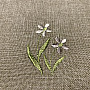 Embroidered Easter tablecloth and scarves ROOSTER and HEN gray