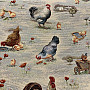 BACKYARD HEN tapestry fabric