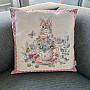 Tapestry cushion cover BARE IN A MUG pink