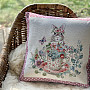 Tapestry cushion cover BARE IN A MUG pink