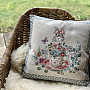 Tapestry cushion cover BARE IN A MUG gray
