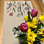 Tapestry tablecloth and scarf TULIP BORDURA