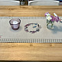 Tapestry tablecloth and scarf EASTER TIME beige check