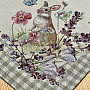 Tapestry tablecloth and scarf EASTER TIME beige check