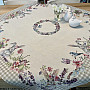 Tapestry tablecloth and scarf EASTER TIME beige check