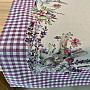 Tapestry tablecloth and scarf EASTER TIME purple check