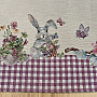 Tapestry tablecloth and scarf EASTER TIME purple check