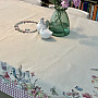 Tapestry tablecloth and scarf EASTER TIME purple check