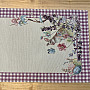 Tapestry tablecloth and scarf EASTER TIME purple check