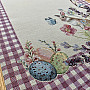 Tapestry tablecloth and scarf EASTER TIME purple check