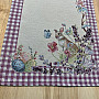 Tapestry tablecloth and scarf EASTER TIME purple check