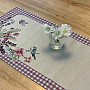 Tapestry tablecloth and scarf EASTER TIME purple check