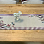 Tapestry tablecloth and scarf EASTER TIME purple check