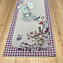 Tapestry tablecloth and scarf EASTER TIME purple check