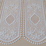 Luxurious embroidered stained glass curtain IVORY