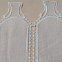 Luxurious embroidered stained glass curtain IVORY