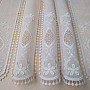 Luxurious embroidered stained glass curtain IVORY