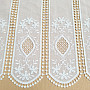 Luxurious embroidered stained glass curtain IVORY