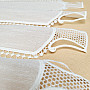 Luxurious embroidered stained glass curtain IVORY