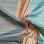 Decorative fabric BROWN TURQUOISE STRIPE