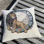 Tapestry cushion cover LION