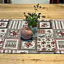Table cloth and shawl TOSCANA VALERY PATCHWORK burgundy