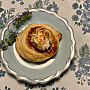 Tablecloth and shawl TOSCANA VALERY blue flower