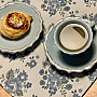 Tablecloth and shawl TOSCANA VALERY blue flower