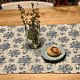 Tablecloth and shawl TOSCANA VALERY blue flower