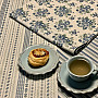 Tablecloth and scarf TOSCANA VALERY MULTI STRIPE blue