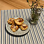 Tablecloth and scarf TOSCANA VALERY MULTI STRIPE blue