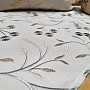 Cream LAURA embroidered scarf