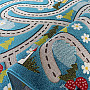 Children's piece carpet Color Kids 02 blue - JOURNEY IN THE WOODS