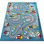 Children's piece carpet Color Kids 02 blue - JOURNEY IN THE WOODS